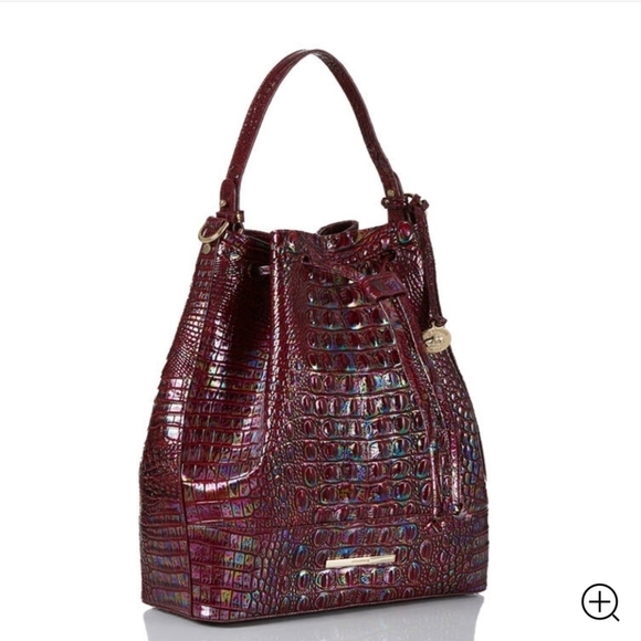 💜🔹️Brahmin🔹️ Marlowe Sangaria Melbourne bucket shoulder bag- 2 Straps - Picture 2 of 8